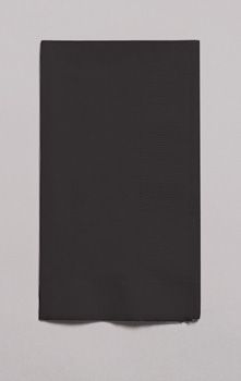 Creative Converting 67134B Touch of Color Paper Dinner Napkins, 2 Ply, 1/8 Fold, Black Velvet - 600 / Case