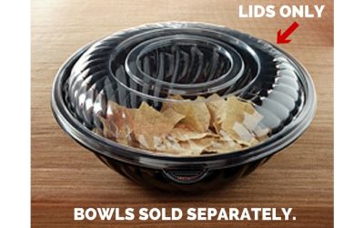 EMI Yoshi EMI-PTB10L Lid for PrepServe 80 oz Serving Bowls, Clear - 25 / Case