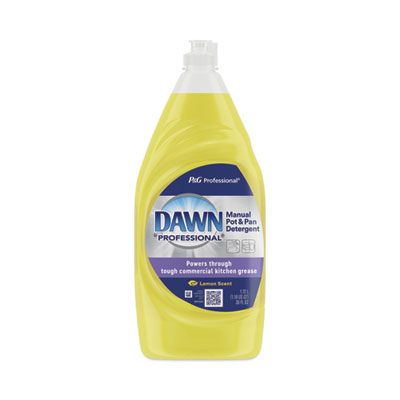 P&G 45113 Dawn Lemon Dishwashing Detergent Liquid, 38 oz Bottle, Yellow - 8 / Case