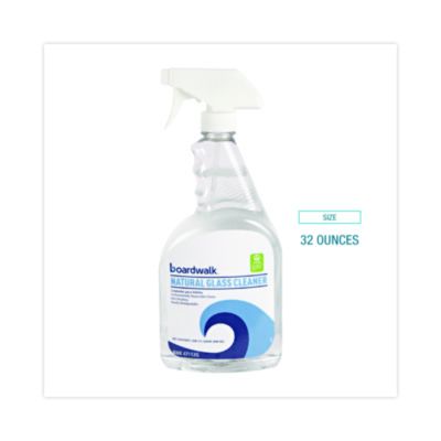 Boardwalk 47112G Natural Glass & Surface Cleaner, 32 oz Spray Bottle - 12 / Case