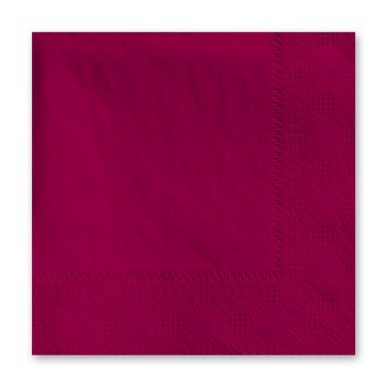 Hoffmaster 180324 Decorator Paper Beverage Napkins, 2 Ply, 1/4 Fold, Burgundy - 1000 / Case