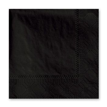 Hoffmaster 180313 Decorator Paper Beverage Napkins, 2 Ply, 1/4 Fold, Black - 1000 / Case