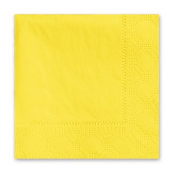 Hoffmaster 180340 Decorator Paper Beverage Napkins, 2 Ply, Sun Yellow - 1000 / Case