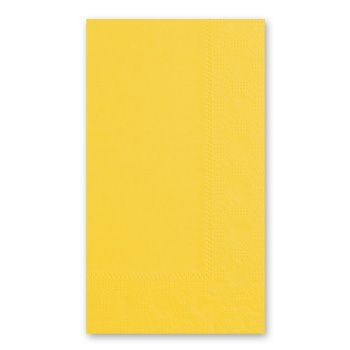 Hoffmaster 180540 Decorator Paper Dinner Napkins, 2 Ply, 1/8 Fold, Sun Yellow - 1000 / Case
