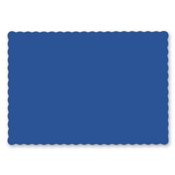 Hoffmaster 310523 Paper Placemats, Scalloped Edge, 9.5" x 13.5", Navy Blue - 1000 / Case
