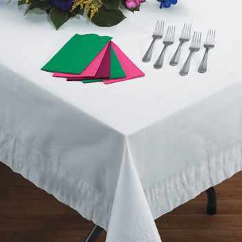Hoffmaster 210046 Cellutex Tablecloths, 54" Square, White - 50 / Case