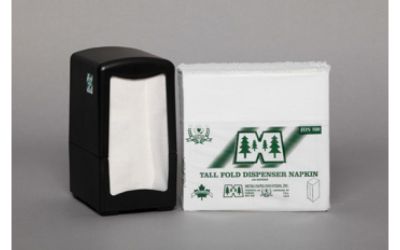 Tall Fold Paper Napkins Dispenser Refill, 1 Ply, White - 10000 / Case