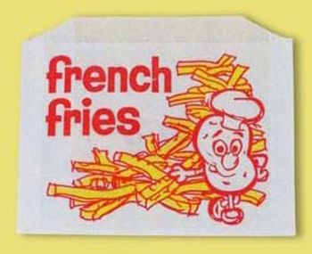 Fischer Paper 605-FF5 Large French Fry Bags, 5.5" x 1" x 4" - 2000 / Case