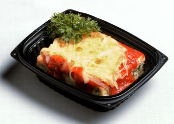Pactiv YCN85012 MicroMax Plastic Containers, 5-15/16" x 4-15/16" x 2-1/6", Black - 252 / Case