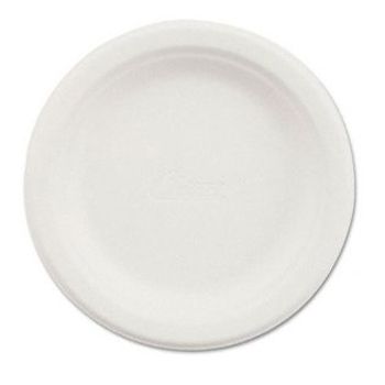 Huhtamaki Chinet 21225 Vacate 6" Molded Fiber Plates, White - 1000 / Case