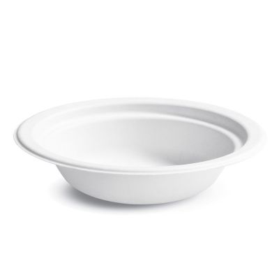 Huhtamaki Chinet 21229 Vanish 16 oz Molded Fiber Bowls, White - 1000 / Case