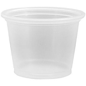 Dart 100PC 1 oz Conex Complements Plastic Portion / Medicine Cups, Polypropylene, Clear - 2500 / Case
