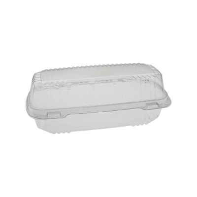 Pactiv YCI81048 ClearView Plastic Hoagie Containers, 8.5" x 4" x 2.5", Clear - 250 / Case
