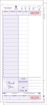 National Checking 948SW GuestCheck 2 Part Carbonless, 16 / 32 Line Guest Checks, Purple - 2500 / Case