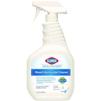 Clorox 68970 Healthcare Bleach Germicidal Cleaner, 32 oz Spray Bottle - 6 / Case