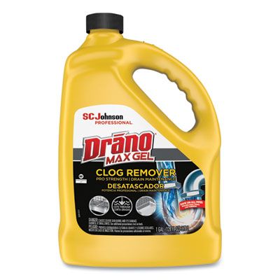SC Johnson 696642 Drano Max Gel Clog Remover, 1 Gallon Bottle - 4 / Case