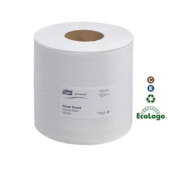 Essity 120932 Tork Advanced Center Pull Roll Paper Hand Towels, 2 Ply, 500 Sheets / Roll, White - 6 / Case