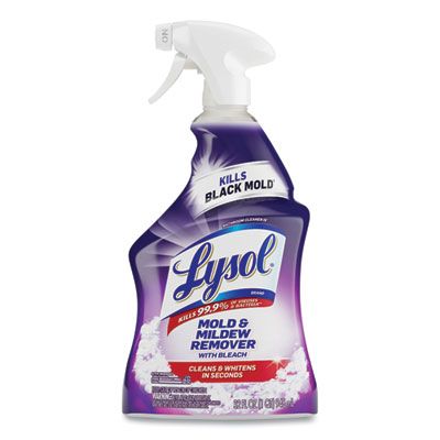 Reckitt Benckiser 78915 Lysol Mold & Mildew Foamer Remover with Bleach, 32 oz Spray Bottle - 12 / Case