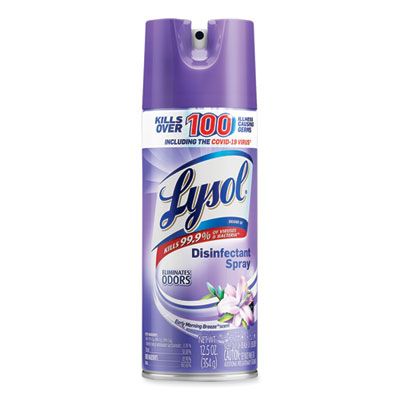 Reckitt Benckiser 80833 Lysol Disinfectant Spray, Early Morning Breeze Scent, 12.5 oz Aerosol - 12 / Case