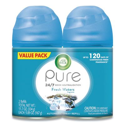 Reckitt Benckiser 82093 Air Wick Freshmatic Automatic Spray Refill, Fresh Waters Scent, 6.17 oz - 6 / Case