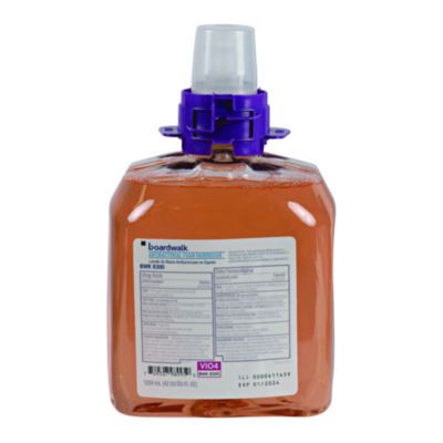 Boardwalk 8300 Antibacterial Foaming Hand Soap, Fruity Scent, 1250 mL Refill - 4 / Case
