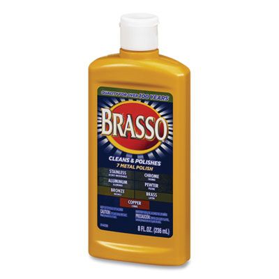 Reckitt Benckiser 89334 Brasso Metal Surface Polish, 8 oz Bottle - 8 / Case