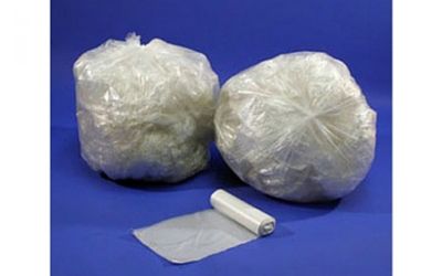 Berry Plastics LBR3339MC 33 Gallon Garbage Bags / Trash Can Liners, 0.5 Mil, 33" x 39", Clear - 250 / Case