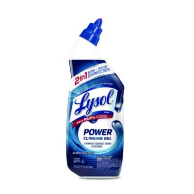 Reckitt Benckiser 98012 Lysol Power Clinging Gel Disinfectant Toilet Bowl Cleaner, Atlantic Fresh, 24 oz Bottle - 9 / Case