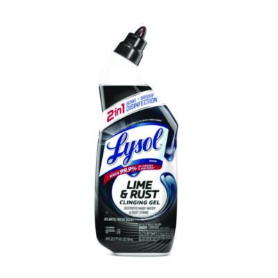 Reckitt Benckiser 98013 Lysol Lime & Rust Clingning Gel Disinfectant Toilet Bowl Cleaner, Atlantic Fresh Scent, 24 oz Bottle - 9 / Case