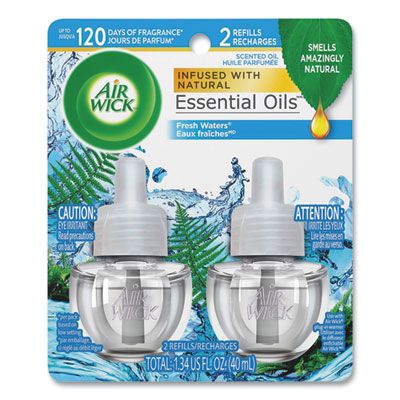 Reckitt Benckiser 79717 Air Wick Scented Oil Refill, Fresh Waters Scent, 0.67 oz - 12 / Case