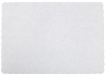 AmerCareRoyal WSS914 Embossed Paper Placemat, Scalloped, 9.5" x 13.5", White - 1000 / Case