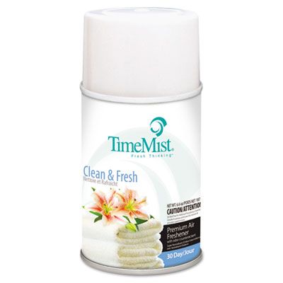 Zep 1042771 TimeMist Metered Aerosol Air Freshener Refill, Clean & Fresh Scent, 6.6 oz - 12 / Case