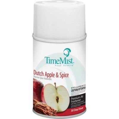 Zep 1042818 TimeMist Metered Aerosol Air Freshener Refill, Dutch Apple & Spice Scent, 6.6 oz Can - 12 / Case