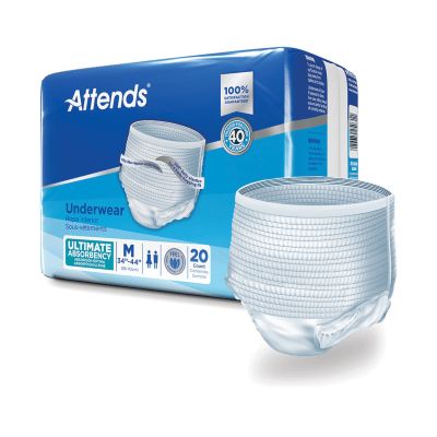Attends Pull-Up Underwear, Medium (34-44 in.), Ultimate - 20 / Case
