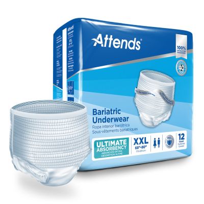 Attends Bariatric Pull-Up Underwear, 2X-Large (68-80 in.), Ultimate - 48 / Case
