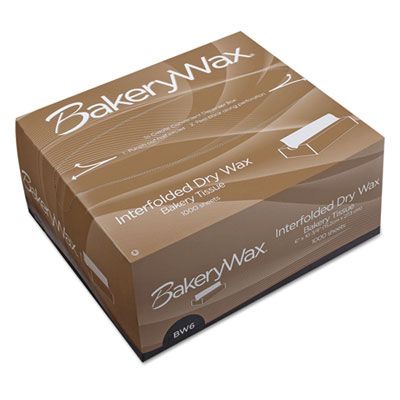 Bagcraft 010006 Ecocraft Dry Wax Bakery Tissue Sheets, Interfolded, 6" x 10-3/4", White, 10000 / Case