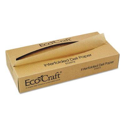 Bagcraft 016012 Ecocraft Soy Wax Deli Sheets, Interfolded, 12" x 10-3/4", Natural, 6000 / Case