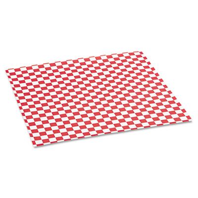 Bagcraft 057700 Food Wrap / Liner Sheets, 12" x 12", Red Checker - 5000 / Case