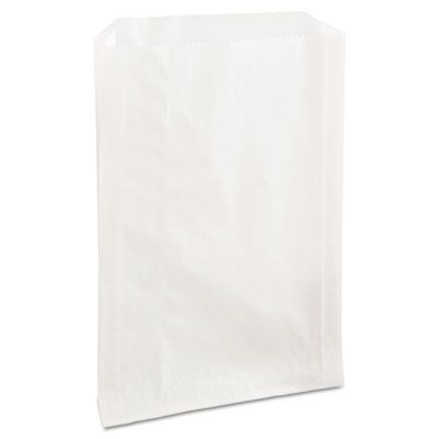 Bagcraft 300422 PB25 Sandwich Bags, Grease Resistant Paper, 6-1/2" x 1" x 8", White - 2000 / Case