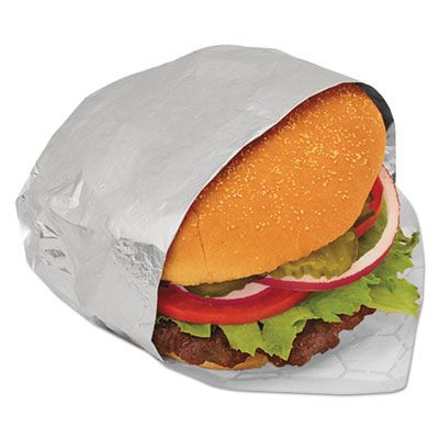 Bagcraft 300815 Honeycomb Insulated Foil / Paper Food Wrap Sheets, 14" x 10-1/2" - 2000 / Case
