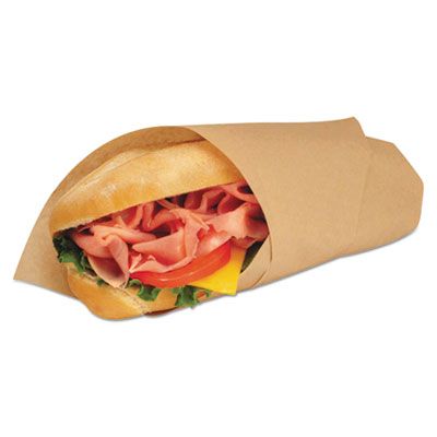 Bagcraft 300899 Ecocraft Food Wrap / Liner Sheets, Grease-Resistant Paper, 14" x 14" - 4000 / Case