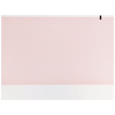 McKesson Diagnostic / ECG Recording Paper, Thermal, 8-1/4" x 183', Z-Fold Red Grid - 1000 / Case