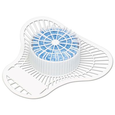 Big D 660 Non-Para Urinal Screen, Lasts 30 Days, White, Evergreen Fragrance, 12 / Case