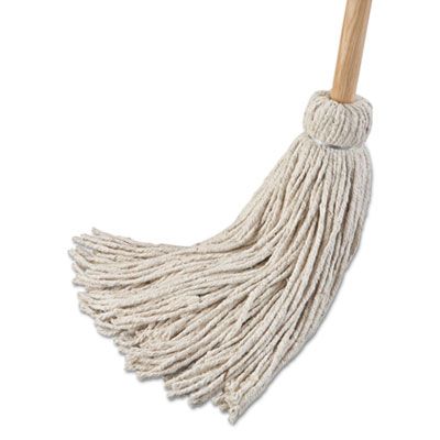 Boardwalk 124C Deck Mops with 54" Wooden Handle, 24 oz Cotton Head - 6 / Case