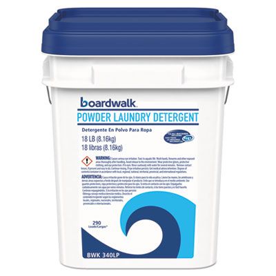 Boardwalk 340LP Powder Laundry Detergent, Crisp Clean Scent, 18 lb Pail - 1 / Case