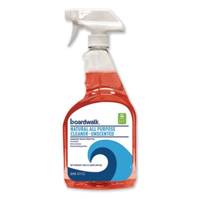 Boardwalk 47112 Natural All Purpose Cleaner, Unscented, 32 oz Spray Bottle - 12 / Case