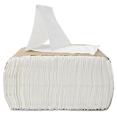 Boardwalk 8316W Low Fold Paper Dispenser Napkins, 1 Ply, 7" x 12", White - 8000 / Case