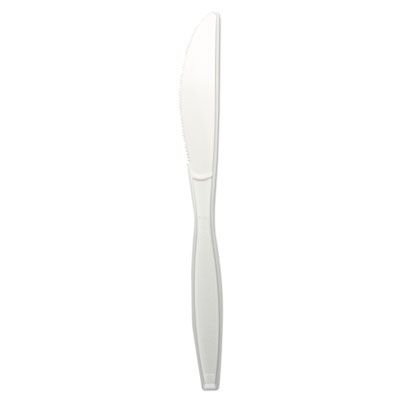 Boardwalk KNIFEHWPPWH Plastic Knives, Heavyweight Polypropylene, White - 1000 / Case