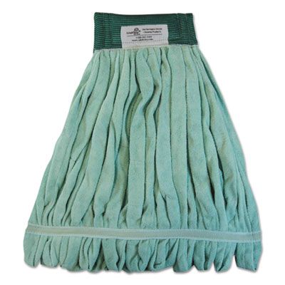 Boardwalk MWTLG Wet Mop Heads, Microfiber Looped-End, Green - 12 / Case