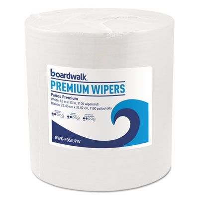Boardwalk P050JPW Hydrospun Wipers on a Roll, 10" x 13", White - 1 / Case